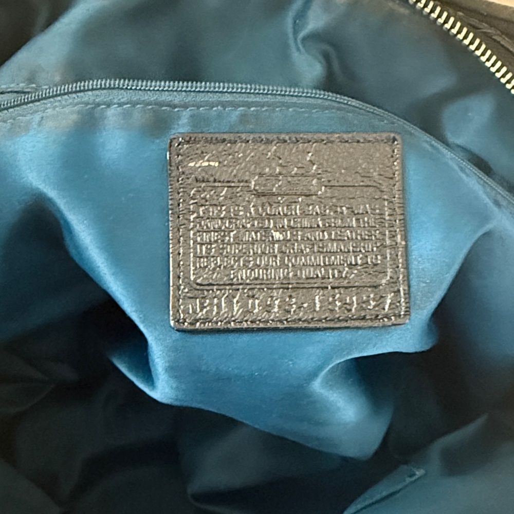Coach Black Signature Dome Satchel with Silver Hardware - Picture 3 of 8